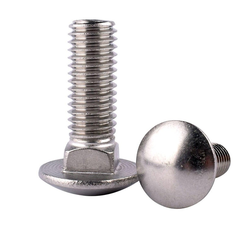 KOSJETHAS Store 3/8-16 x 1-3/4" Carriage Bolts Screws, Round Head Square Neck, 304 Stainless Steel 18-8, UNC Coarse Fully Thread, Quantity 8Pcs - Image 5